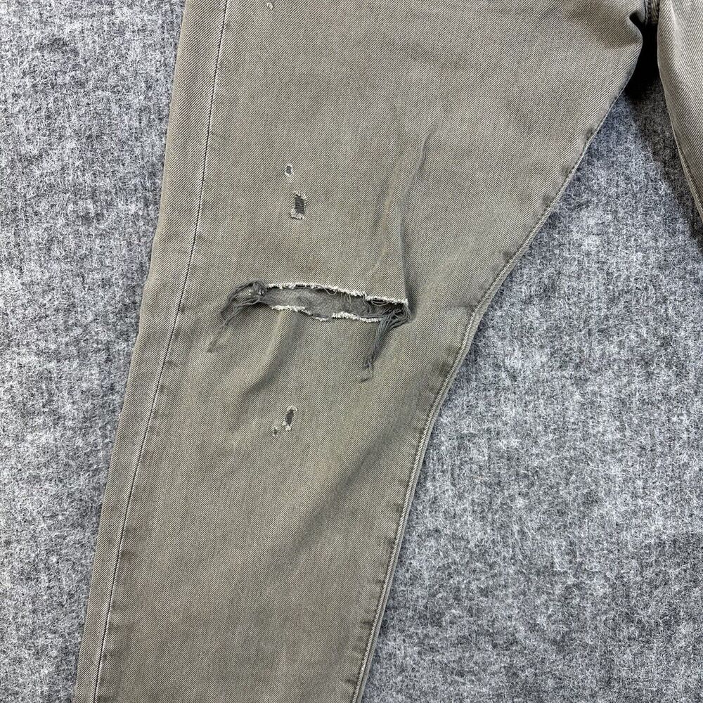 Levi’s 501 CT Jeans Men 32x28 Grey Distressed Custom Tapered - Picture 4 of 16